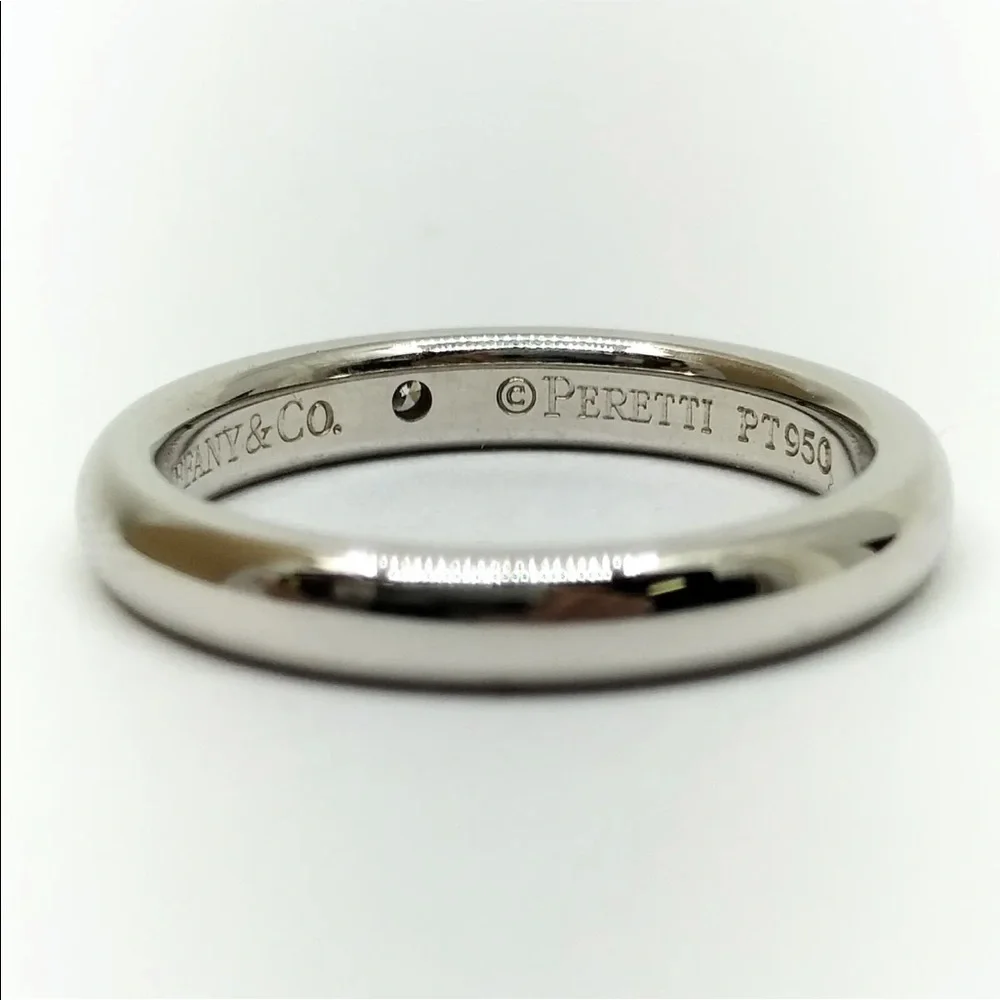 Tiffany & Co. 1p diamond Elsa Peretti stacking band ring (Platinum) - Picture 3 of 6